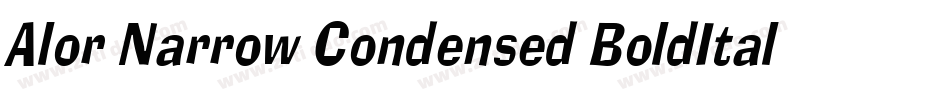Alor Narrow Condensed BoldItalic字体转换